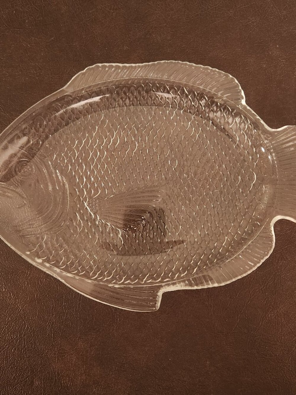 Vintage Arcoroc Poisson Fish Shaped Serving Plate Platter